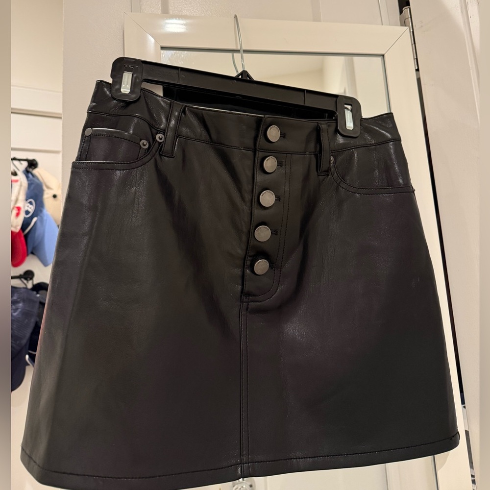 Alice and Olivia faux leather mini skirt